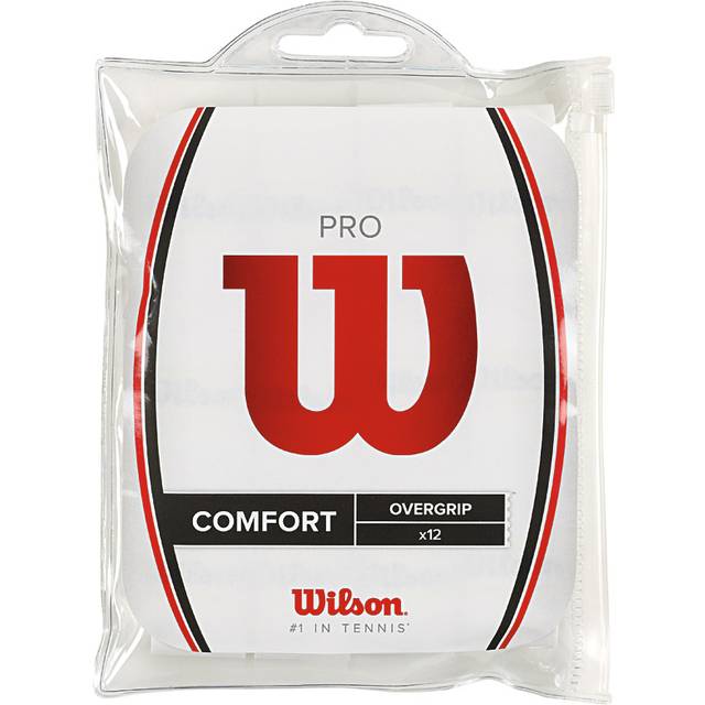 Wilson Overgrip Pro 12 greppband, vit, standard
