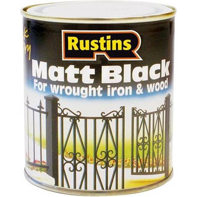 Rustins SATB2500 Satin Black Paint Quick Drying 2.5 Litre