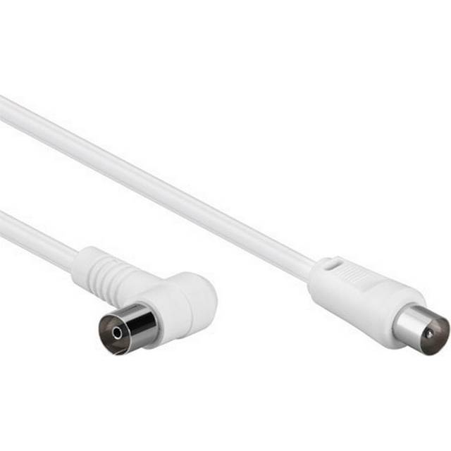Goobay Vinklad antennkabel ( koaxial-plugg 90° > koaxial-uttag 90°, 2.5 m