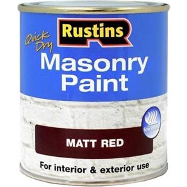 Rustins - Quick Dry Masonry Paint Red 500ml