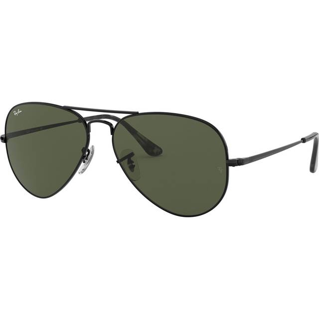 Ray Ban Aviator Metal II Black Aviator Unisex Sunglasses RB3689 914831 62 - Gunmetal (Dimension: 6.6000x5.5000x4.0000 inches)