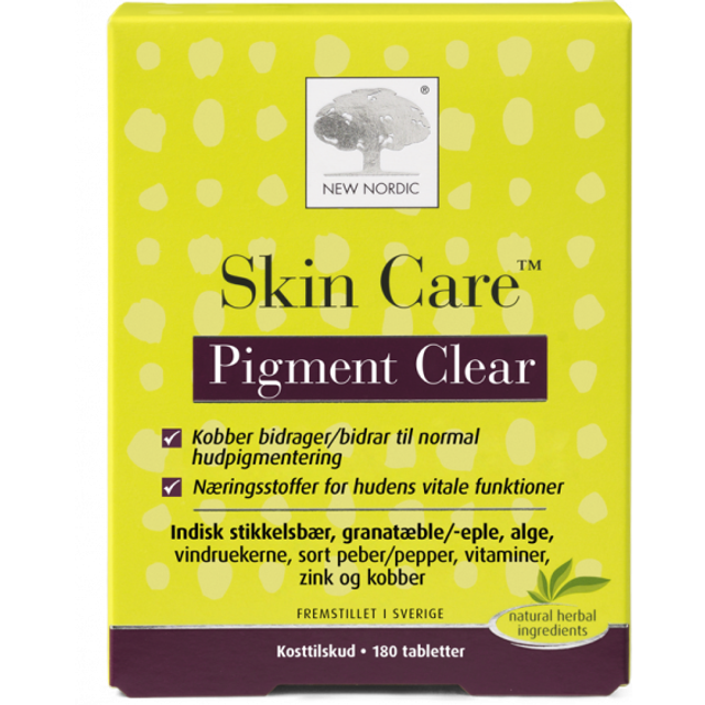 New Nordic Skin Care Pigment Clear - 180 Tabletter
