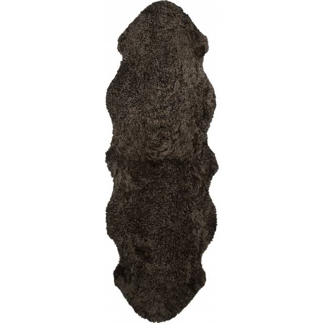 Skinnwille, Curly Fårskinn dubbelt 60x180 cm Brown melange