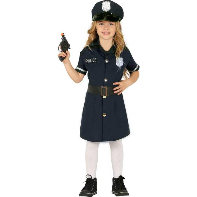 (multicoloured, Toddler 3-4 Years) Cop police costume nanny police costume Size