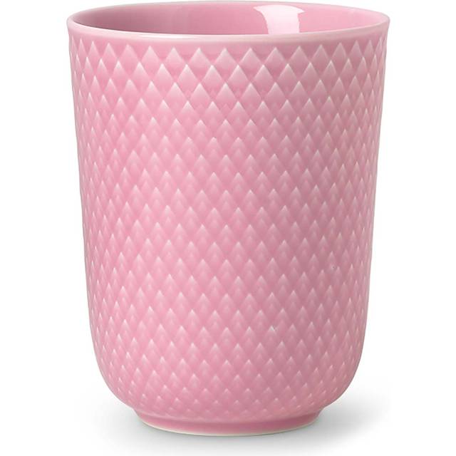 Lyngby Porcelæn Rhombe Krus 33 cl Terracotta - H:10,5 Ø:8,5 cm Muggar Utan Öra Från Magasin - Rød (H:10,5 Ø:8,5 cm)