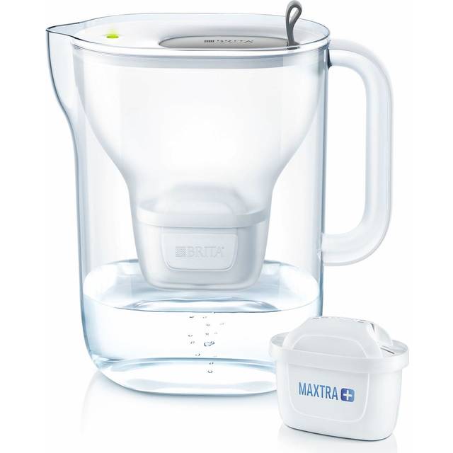 BRITA Style XL Water Filter, Compatible with BRITA MAXTRA+ Cartridges, Water Filter that Helps with the Reduction of Limescale and Chlorine, in Grey
