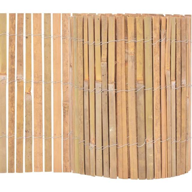 vidaXL Bamboo Fence 1000x30 cm - Brown