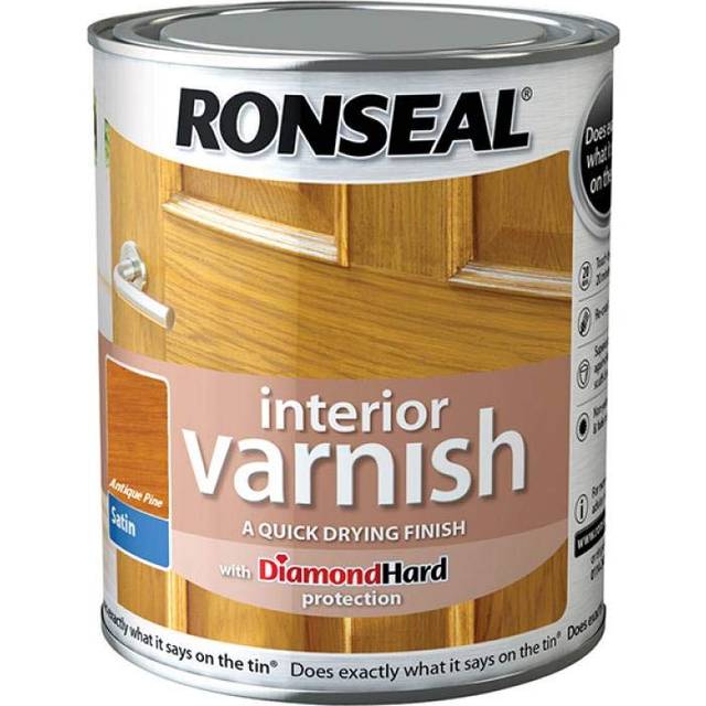 Ronseal Diamond Hard Interior Varnish, Satin 250ml, Interior Wood Varnish, Varnishes, Door Varnish, Furniture Varnish, Joinery a