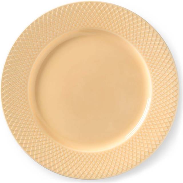 Lyngby Porcelæn - Rhombe Middagstallerken Ø27 cm sand