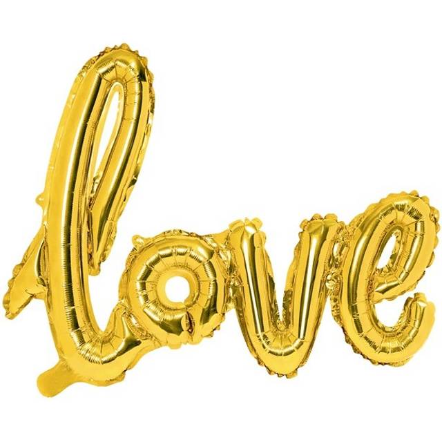 Foil Love Shape Gold Balloons Air Birthday Party Wedding Decoration x1
