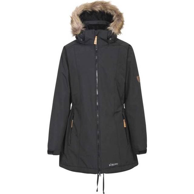 (XXS, Black) Trespass Womens/Ladies Celebrity Insulated Longer Length Parka Jacket