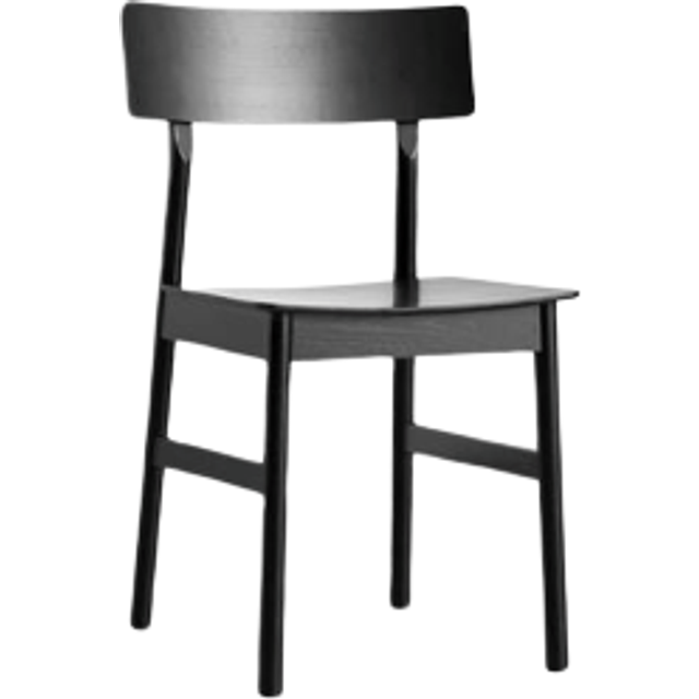 Woud - Pause Dining Chair 2.0 - Matstol - White Pigmented Oak - L48 x W 47 x H80 x SH 46 cm
