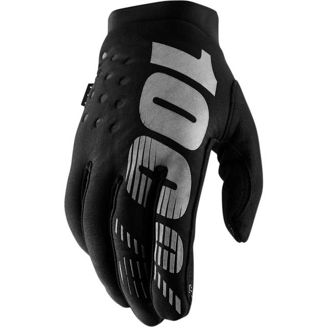 100% Brisker Kids MX Gloves Black-Grey M (6) (M (6))