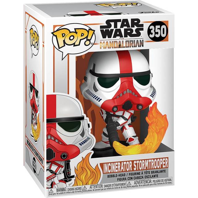Funko POP! Star Wars: Mandalorian - Red Stripe - Incinerator Stormtrooper - Star Wars: Mandalorian - Samlarobjekt i vinyl - Presentidé - Officiell Merchandise - Leksaker för barn och vuxna - TV-fans