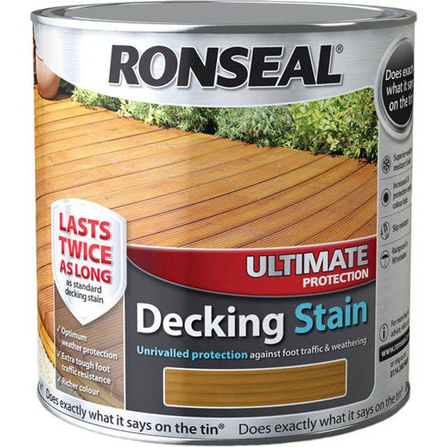 Ronseal Ultimate Protection Decking Stain, Mahogany 5L, Colour Deck Stains, Stains, Decking Stain