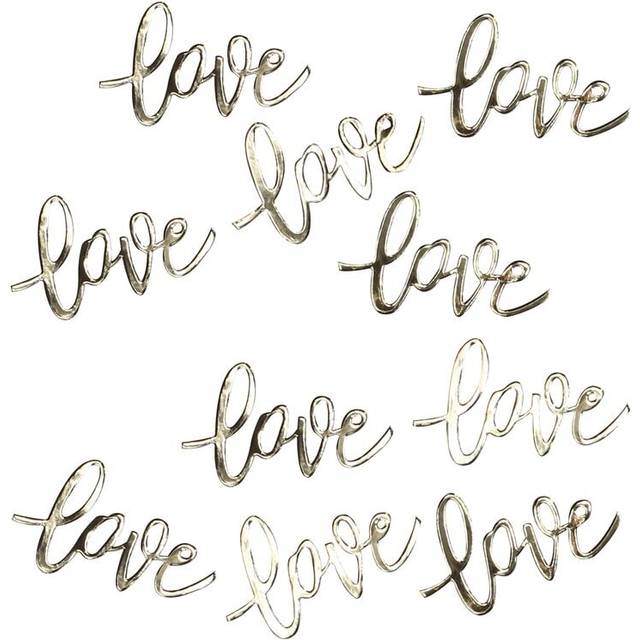 Ginger Ray Wedding Table Decorations Gold Love Confetti 14g Pack