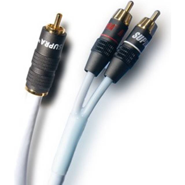 Supra Y-Link, subwooferkabel 15 meter, vit