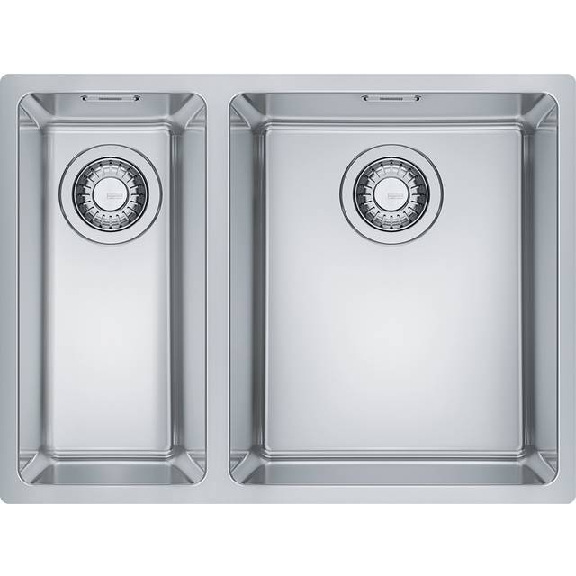Franke Maris 34-19 1.5 Bowl Left Hand Undermount Stainless Steel Kitchen Sink - Chrome
