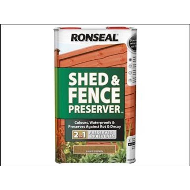 Ronseal Shed and Fence Preserver Dark Brown 5l