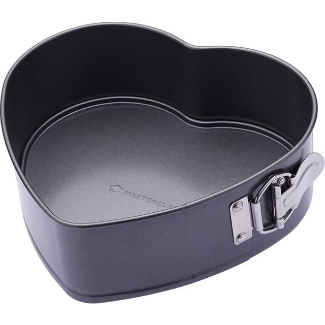 MasterClass Non Stick Spring Form Quick Release Heart Shape Cake Tin - Grey