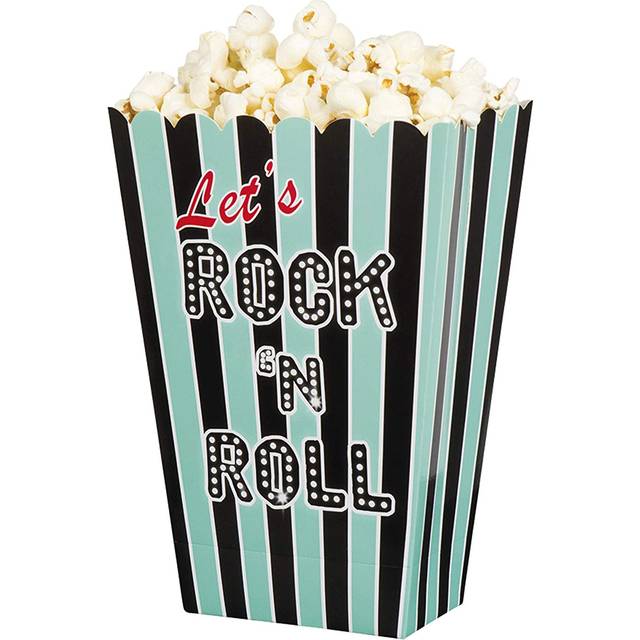 popcorn boxes rock n roll 4 pieces