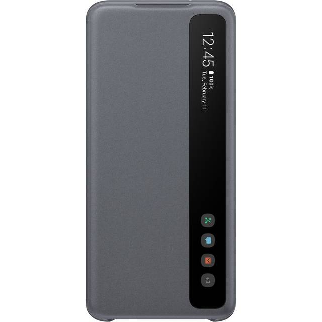 Original Vertical Mirror Clear Smart View Flip For Samsung Galaxy S20 S20+ S20 Ultra 5G Phone Case For Galaxy S20 black