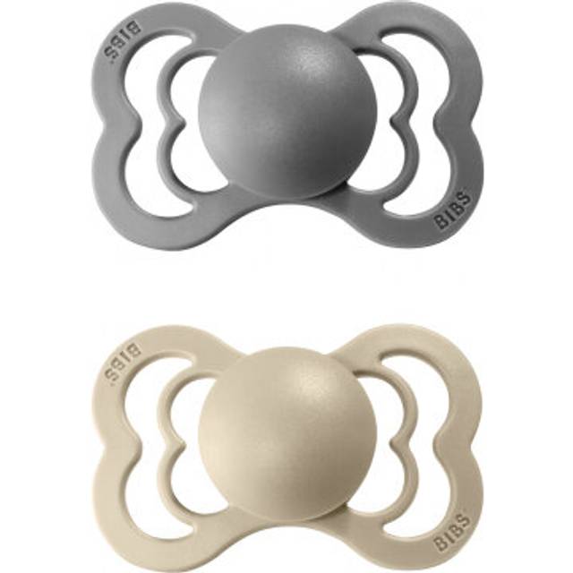BIBS Supreme Latex Napp 2-pack 0-6 m (Cloud & Black)