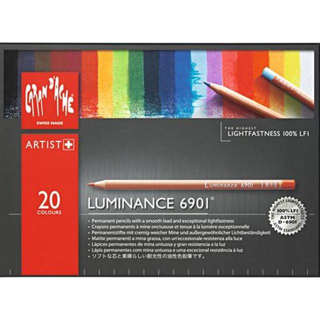 Caran d'Ache LUMINANCE 6901 Artists' Colouring Pencils - Set of 20