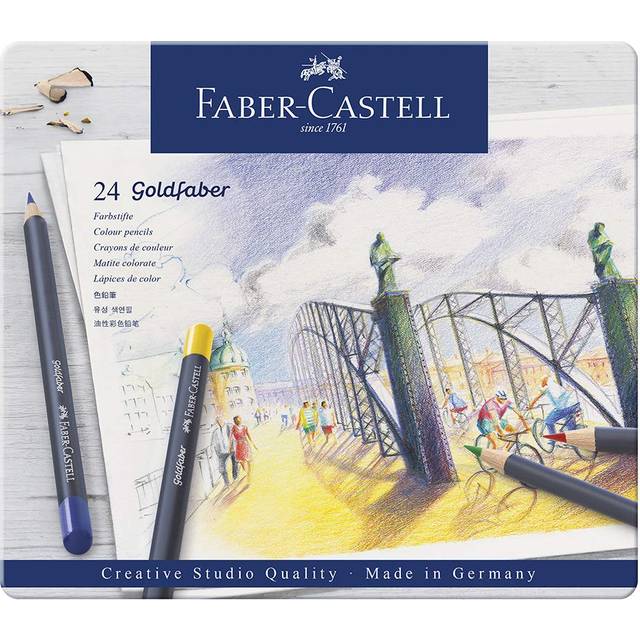 Goldfaber Colored Pencil Set In Metal Tin 24/Pkg-