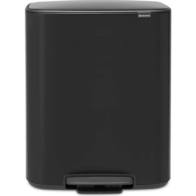 Brabantia Bo 60-Litre Pedal Bin &Ndash; Black - Matt Black
