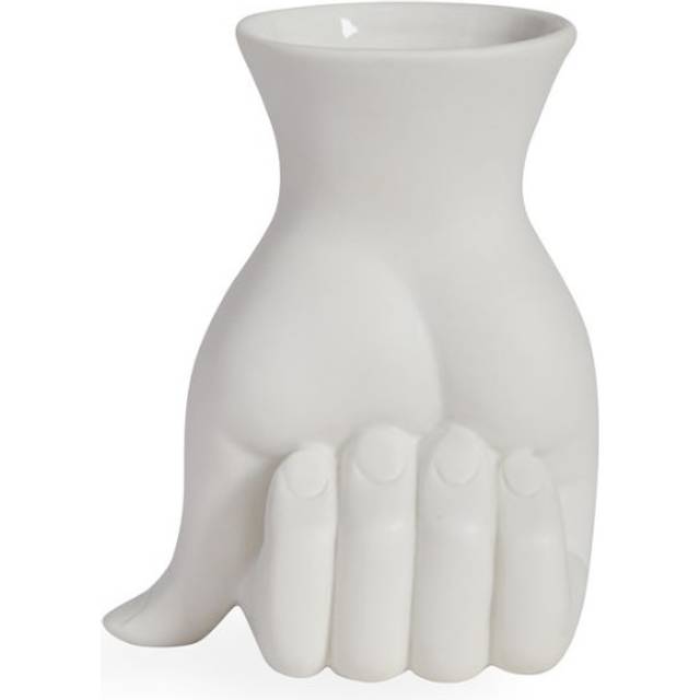 Marcel vas vit - Vit (B: 11,5 x H: 15 x D: 7 cm)
