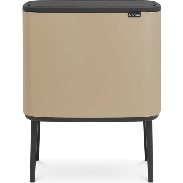 Brabantia Bo Touch Bin 11 + 23L - Soft Beige, Brown