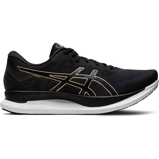 (Black/Gold, UK 7) Asics Mens Gents Glideride Lace-Up Breathable Running Trainers Sports Shoes