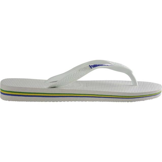 Havaianas Brasil Logo unisex – barn Flip flops, Vitt, 29.5 EU