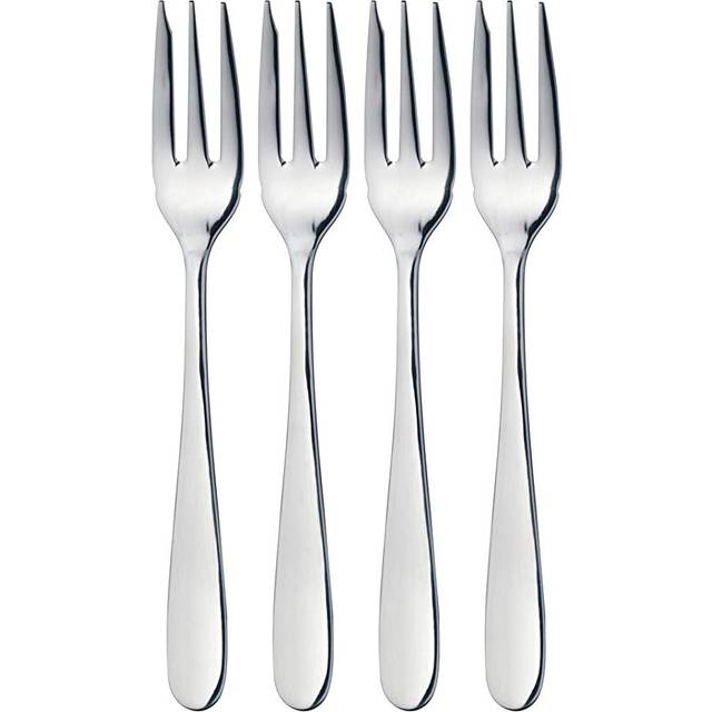 Masterclass best solid polished stainless steel set of 4 pastry / dessert forks