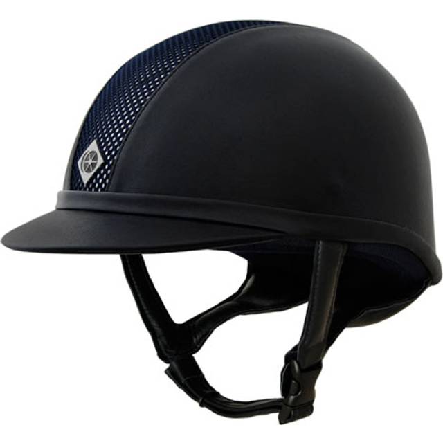 Charles Owen Ayr8 Plus Leather Look Riding Hat - 54cm · Oval · Black and Silver