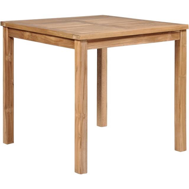 vidaXL Garden Table 80x80x77 cm Solid Teak Wood - Brown