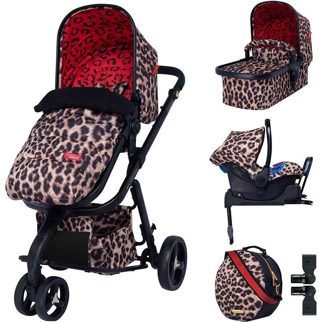 Cosatto Giggle 3-i-1 resesystem, födelse till 18 kg, barnvagn, barnvagn och iSize bilstol, lätt, kompakt och enkel vikning inkluderar gratis regnskydd (Fågelland)
