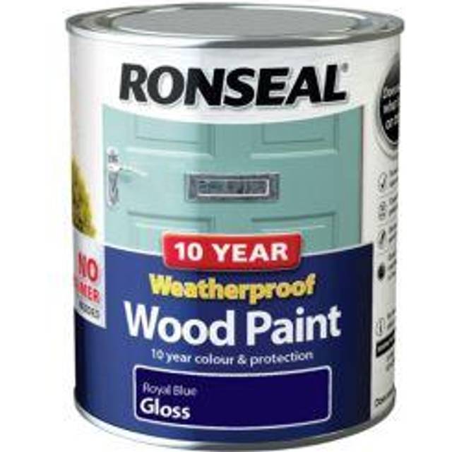 (Royal Blue Gloss) Ronseal Weatherproof Exterior Wood Paint (750ml)