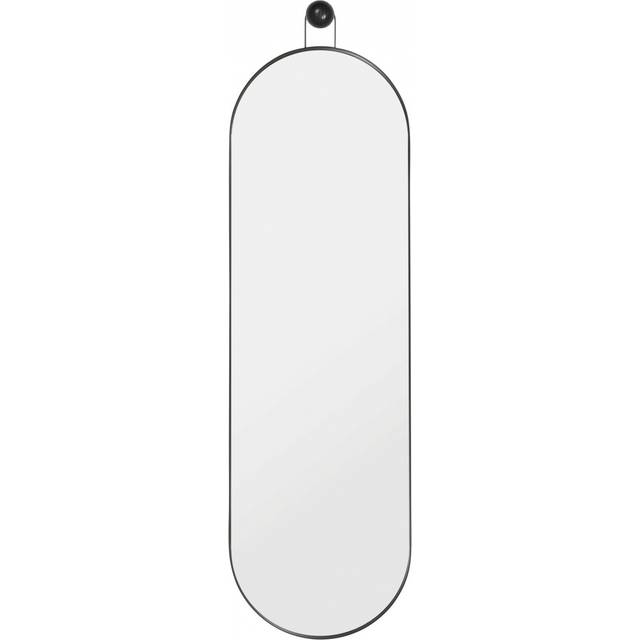 Ferm Living - Poise Mirror Oval - schwarz/LxBxH 28,3x2,6x98,9cm - black (98.9 x 28.3 x 2.6cm)