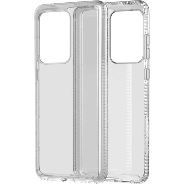 tech21 Rent genomskinligt telefonfodral för Samsung Galaxy S20 ultra självläkande fodral 10 ft fallskydd med antimikrobiella egenskaper – klar, T21-7704