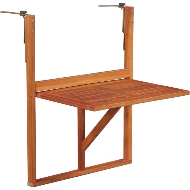 vidaXL Hanging Balcony Table 64.5x44x80 cm Solid Acacia Wood - Brown