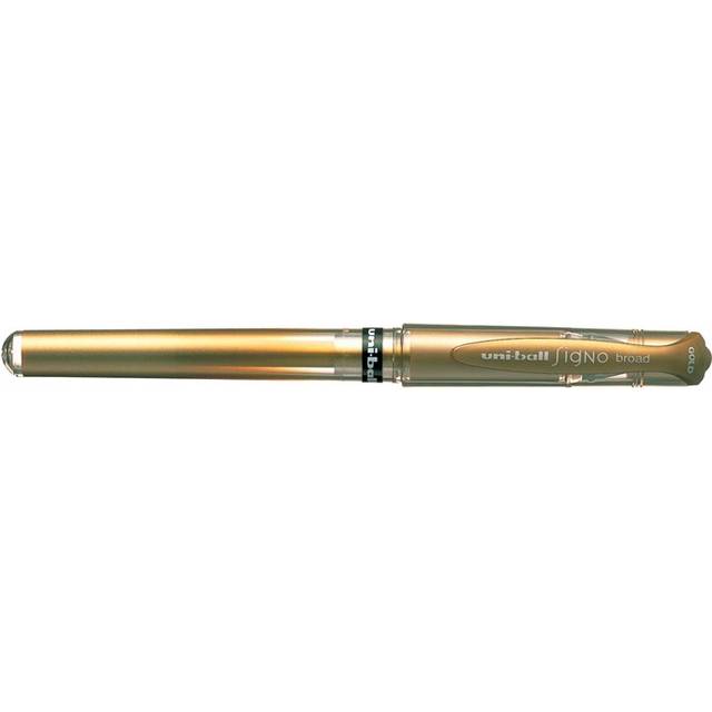 Uni-Ball Signo bred UM-153 metallisk gelpenna (guld) paket med 12