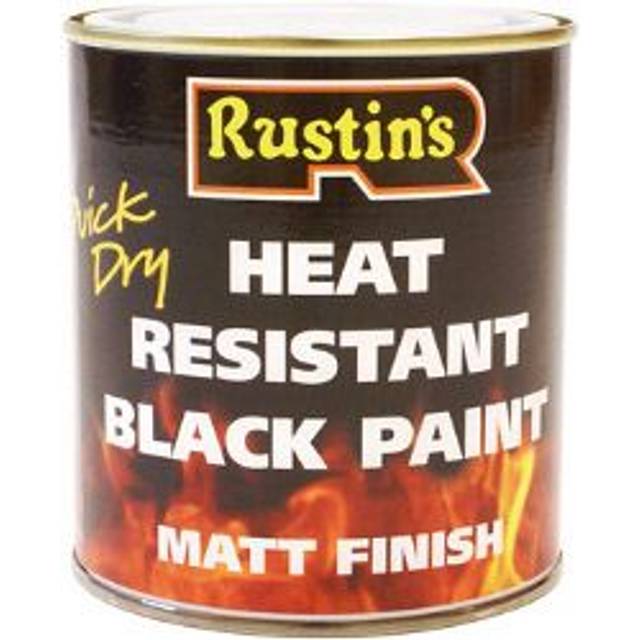 Rustins Quick Dry Heat Resistant Paint Black 500ml
