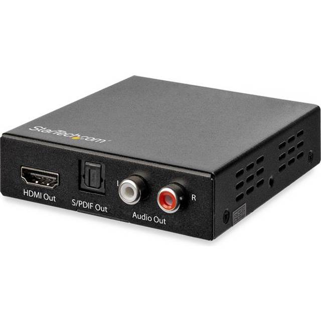 StarTech.com HDMI Audio Extractor - 4K 60Hz - Audio De-inbäddare - HDR - Toslink Optiskt - Dubbelt RCA - (HD202A)