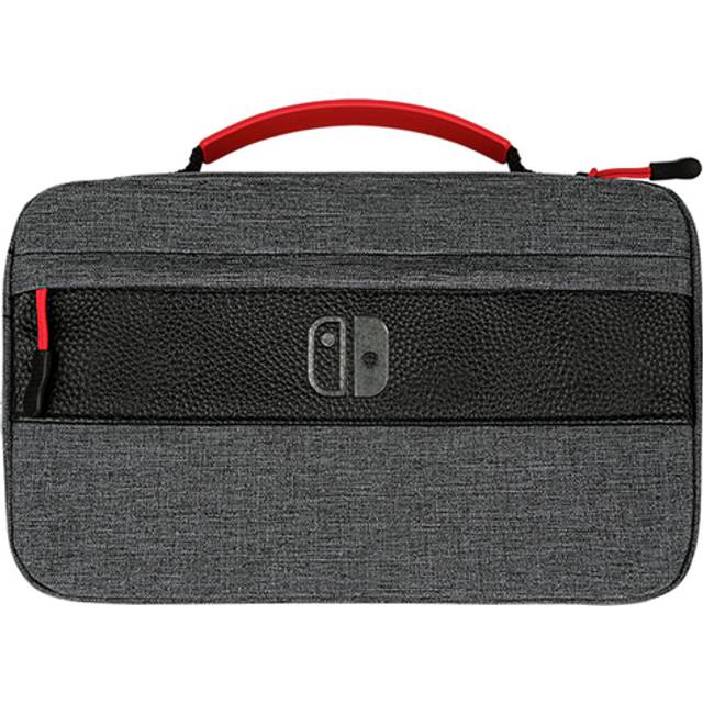 PDP Gaming Officiellt licensierad Switch Commuter Case - Elite edition - Semi-Hardshell Protection - Protective PU Leather - Holds 14 Games - arbeta meds med Switch OLED & Lite - Perfect for Travel