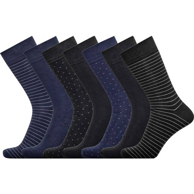 JBS 7-pack Bamboo Socks - Black/Blue - Strl 45/48 * Kampanj *