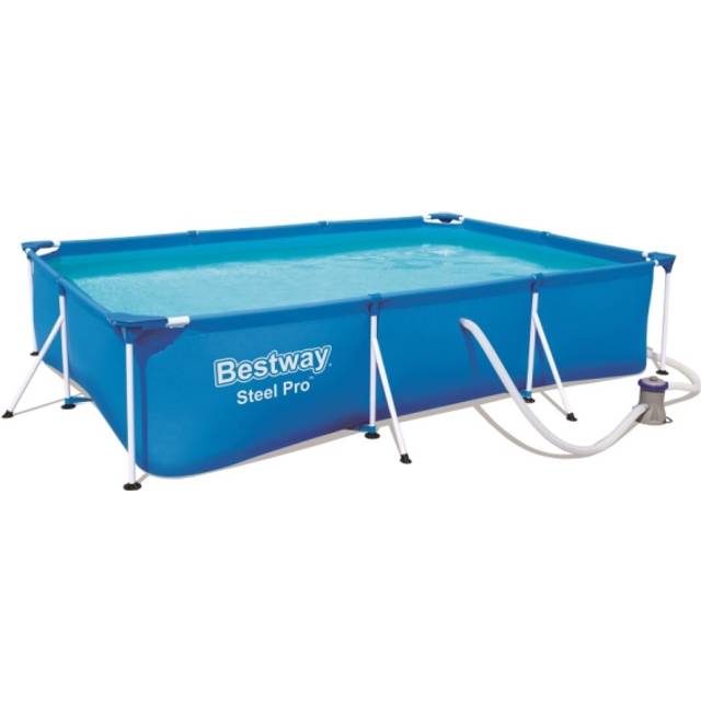 2'7 x 13'1 x 6'11 W Steel Frame Set Pool - Blue (66cm H x 201cm W x 300cm L)