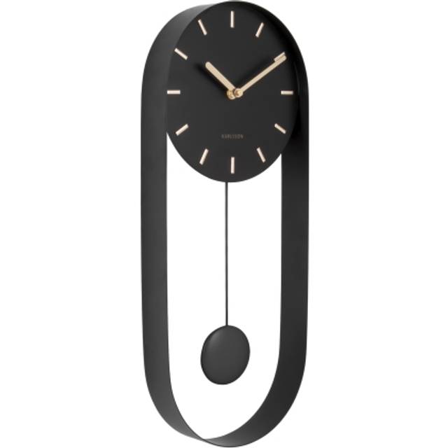 Steel wall clock Karlsson Pendulum Charm - Blanc - 50x20x4.8 cm