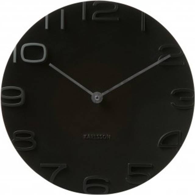 Wall clock with chrome hands Karlsson On The Edge - Blanc - 42x42x5x42 cm